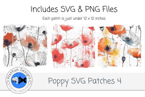3 Poppy Floral SVG Sublimation Patches Review