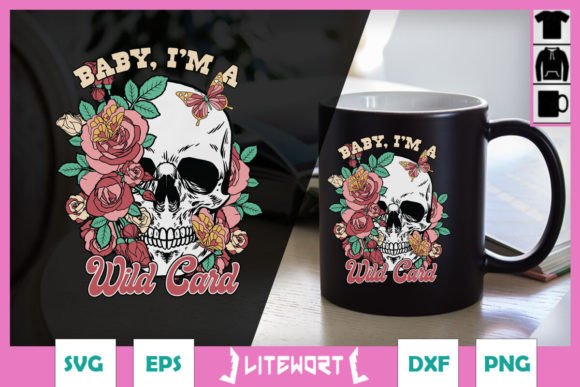 Baby I m a Wild Card Skull Floral SVG Review
