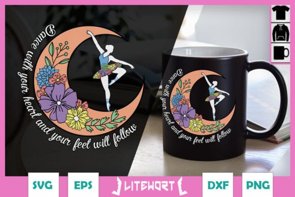Dance with Heart Moon Floral SVG Review
