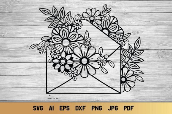 Floral Envelope SVG Romantic SVG Review