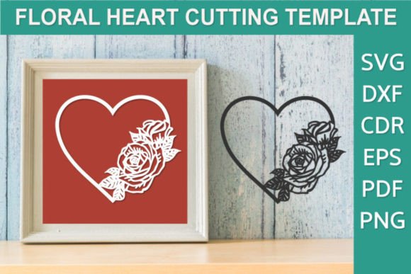 Heart Rose Flowers Frame Floral SVG Review