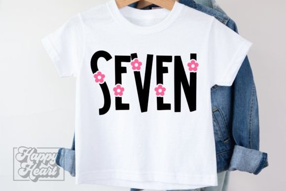 Seven 7th Birthday Flower Floral SVG PNG Review