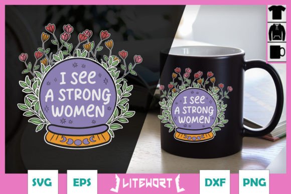 Strong Women Crystal Ball Floral SVG Review