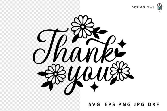 Thank You - Floral SVG Review for Embroidery Projects