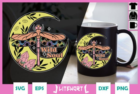 Wild Soul Moon Dragonfly Floral SVG Review